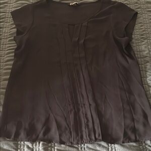 Express Black Cap Sleeve Relaxed Blouse